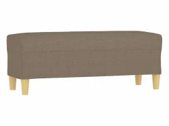 Hot Banco de tela gris taupe 100x35x41 cm ES224919 Topo