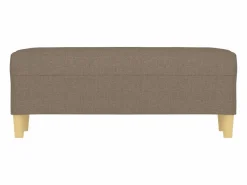 Hot Banco de tela gris taupe 100x35x41 cm ES224919 Topo