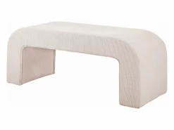 Clearance Banco de terciopelo de canalé con un color - CALVELO Banco Y Pie De Cama|Banco Y Pie De Cama