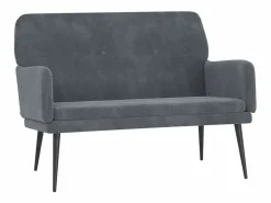 Clearance Banco de terciopelo oscuro 108x79x79 cm ES383957 Banco Y Pie De Cama|Banco Y Pie De Cama