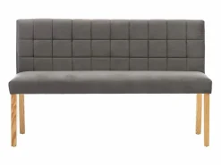 Hot Banco de terciopelo 140 cm ES292587 Gris