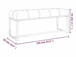 Clearance Banco de terciopelo 110x36x45 cm Banco Y Pie De Cama|Banco Y Pie De Cama