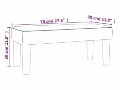 Clearance Banco de terciopelo claro 70x30x30 cm Banco Y Pie De Cama|Banco Y Pie De Cama
