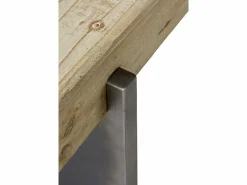 Best Banco efecto madera abeto con patas lacadas en color metal Marru00f3n