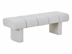 Outlet Vente-unique Banco en tela texturizada en color - NUBELO Beige