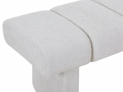 Outlet Vente-unique Banco en tela texturizada en color - NUBELO Beige