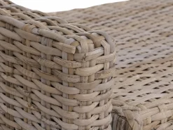 Outlet MCW Banco Génova de ratán con compartimento, Kubu Gris