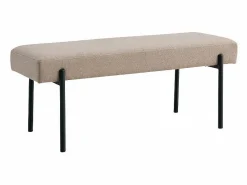 Best House Nordic Banco marrón con pies negros 100 x 36 x 42.5 cm Topo