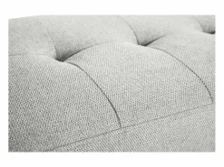 Sale Banco nórdico capitoné de tela efecto aterciopelado texturizado y madera clara 130 cm GUESTA Banco Y Pie De Cama|Banco Y Pie De Cama