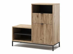 Vicco Banco para zapatos roble vikingo 100x40x98.5 eliza