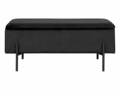 Best Banco WATFORD de 95 cm con caja de almacenaje - Tela o terciopelo-Color Banco Y Pie De Cama|Banco Y Pie De Cama