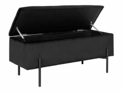 Best Banco WATFORD de 95 cm con caja de almacenaje - Tela o terciopelo-Color Banco Y Pie De Cama|Banco Y Pie De Cama