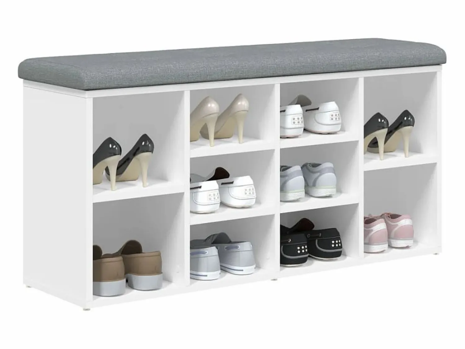 vidaxl Banco zapatero 102x32x50 cm madera de ingeniería