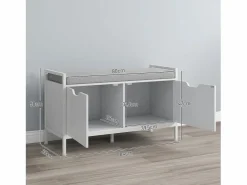 Hot Banco zapatero Flow asiento + 2 compartimentos 50x84x35 cm Zapatero