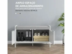 Hot Banco zapatero Flow asiento + 2 compartimentos 50x84x35 cm Zapatero