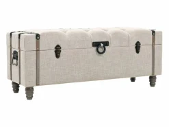 Sale Bancos de almacenamiento 3 piezas madera y acero 112x37x45 cm Banco Y Pie De Cama|Banco Y Pie De Cama