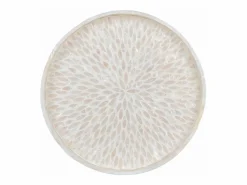 Outlet House Nordic Bandeja bambú y 40 x 40x 35 cm Beige