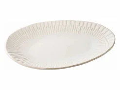 ebuy24 Bandeja de cerámica blanca 30,5 x 20 cm