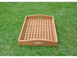 Sale Concept-Usine Bandeja de madera teca BAWA Marru00f3n