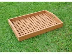 Sale Concept-Usine Bandeja de madera teca BAWA Marru00f3n