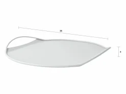 Bandeja de metal para servir con diseño moderno Tab -