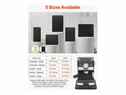 Clearance Bandeja Deslizante SucceBuy para Aparatos de Cocina, 35,6 x 24,1 cm, Tabla Móvil, para Cafetera, Pequeños Electrodomésticos de Cocina, Negro