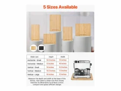 Clearance Bandeja Deslizante SucceBuy para Aparatos de Cocina, 26,7 x 33 cm, Tabla Móvil para Cafetera, Pequeños Electrodomésticos de Cocina, Color Madera Color natural claro