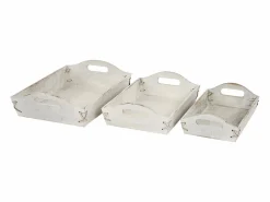 Clearance MCW Bandeja -C50 Shabby look (juego de 3), , shabby Blanco