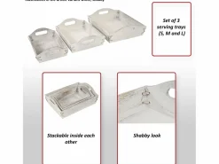 MCW Bandeja -C50 Shabby look (juego de 3), marrón, shabby
