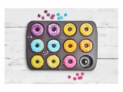 Bandeja para Donuts BIRKMANN Easy Baking 12 Moldes Ø7cm Acero al Carbono Antiadherente Resistente 37x26cm