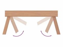 Online Bandeja plegable madera maciza de teca 55x35x25 cm Presentación Y Servicio