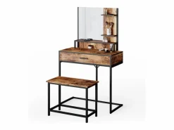 Banqueta madera antigua 60x30x45 fyrk Tocador