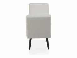 Best Banqueta tapizada blanca con patas madera negras Banco Y Pie De Cama|Banco Y Pie De Cama