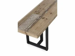 Outlet Banqueta tapizada con tejido aterciopelado y patas madera Banco Y Pie De Cama|Banco Y Pie De Cama