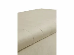 New Banqueta-baul tapizada con tejido aterciopelado beig y patas metal Banco Y Pie De Cama|Banco Y Pie De Cama