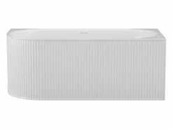 Shower & Design Baño de esquina estriado - 240L - mate - Acrílico - Ángulo recto - 170cm - BARBORI