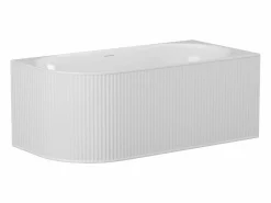 Shower & Design Baño de esquina estriado - 240L - mate - Acrílico - Ángulo recto - 170cm - BARBORI