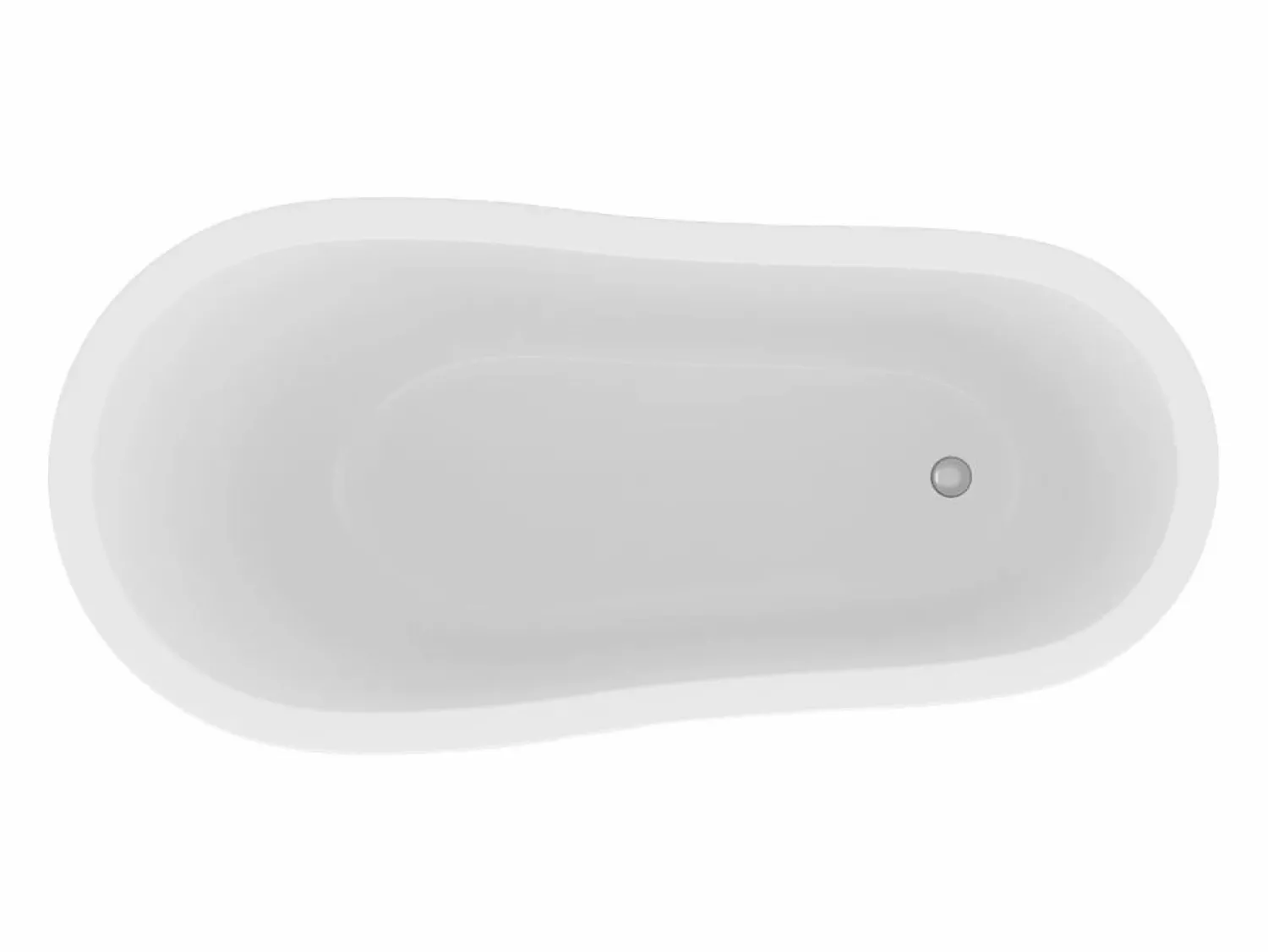 Best Baño independiente con patas de león blancas - 200 L - 145 x 74 x 77 cm - - NISOS II Bañera Con Patas|Bañera Semi Exenta