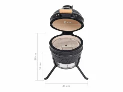 New vidaxl Barbacoa 2 en 1 ahumadora Kamado de cerámica 56 cm Negro
