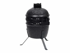 New vidaxl Barbacoa 2 en 1 ahumadora Kamado de cerámica 56 cm Negro