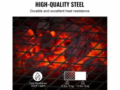 Barbacoa de Campo Plegable SucceBuy, Barbacoa Portátil en Acero de 57 cm para Camping y Picnic en el Aire Libre
