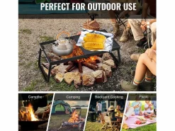 Barbacoa de Campo Plegable SucceBuy, Barbacoa Portátil en Acero de 57 cm para Camping y Picnic en el Aire Libre