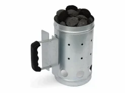 Best Sweeek Barbacoa de carbón con chimenea de encendido Negro