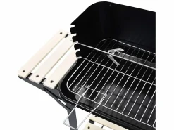 vidaxl Barbacoa de carbón con ruedas Negro