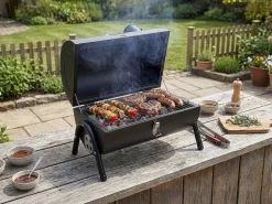 Sale Habitat et jardin Barbacoa de carbón portátil "Capitán" - 42 x 27 x 43 cm - Negro