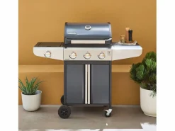 Sweeek Barbacoa de gas con 3 quemadores con 1 quemador lateral