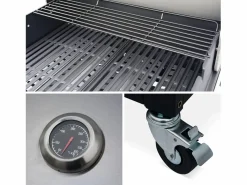 Outlet Barbacoa de gas de 5 quemadores con 1 quemador lateral Barbacoa