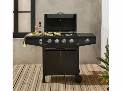 Hot Barbacoa de gas de 5 quemadores con 1 quemador lateral Barbacoa