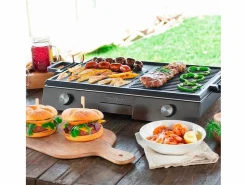 Barbacoa de sobremesa Cecotec PerfectRoast 3000 Inox 3000W 2 zonas mixtas Gris