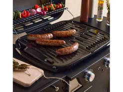 Sweeek Barbacoa eléctrica de 2 quemadores, acero esmaltado